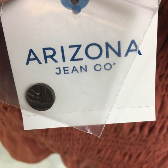 Arizona Jeans Co Sleeveless Top Terra Cotta 1X Jrs Plus - Picture 11 of 13